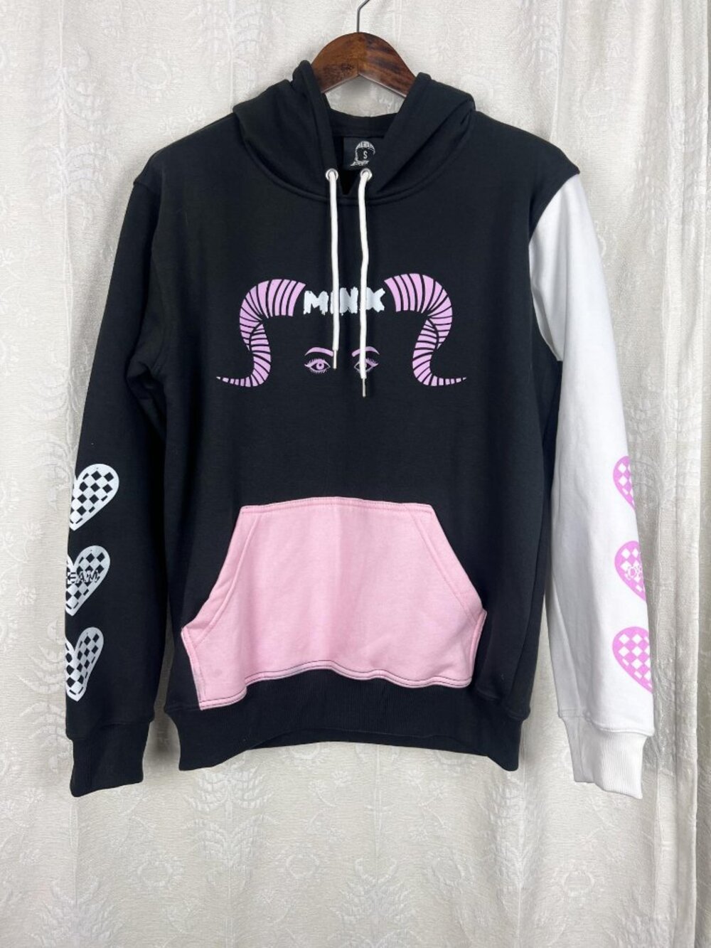 Dream x JustaMinx colorblock hoodie pullover sweatshirt Twitch gamer streetwear